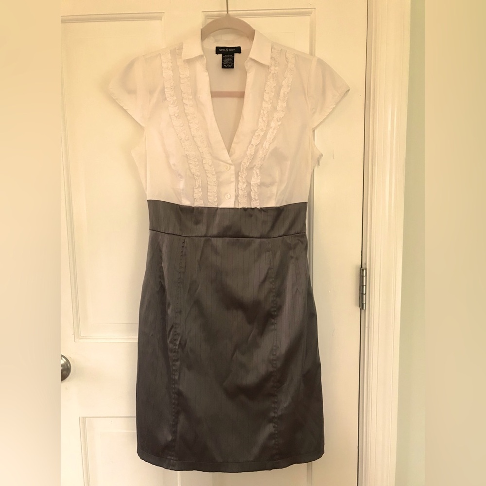 Vintage Y2K Sam and Max Fitted Menswear Style Mini Dress Size Junior 7